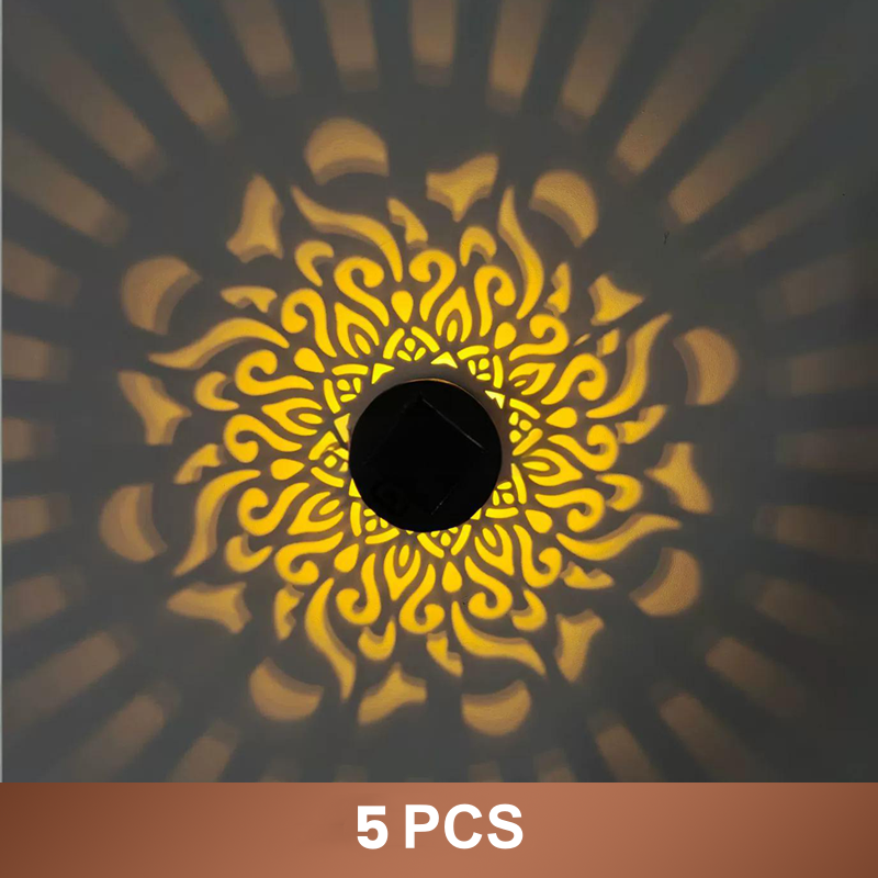 ☀️ Solar Mandala Light for Garden & Patio – 2-in-1 Floor Lamp & Wall Light – Ornamental Light Decoration with Vintage Effect – Rustproof & Durable