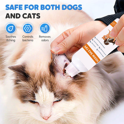 🎁 BUY 2 GET 1 FREE! ✨ Pet Ear Cleaner – Gentle Aloe Formula for Dogs & Cats, Prevents Infections & Odor 🌿👂