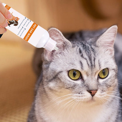 🐾 BUY 2 GET 1 FREE! ✨ Pet Ear Cleaner - Gentle Formula with Soothing Aloe for Dogs & Cats, Prevents Infections & Odor 🌿👂
