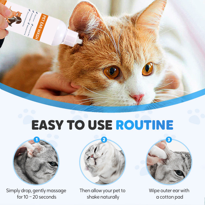 🎁 BUY 2 GET 1 FREE! ✨ Pet Ear Cleaner – Gentle Aloe Formula for Dogs & Cats, Prevents Infections & Odor 🌿👂