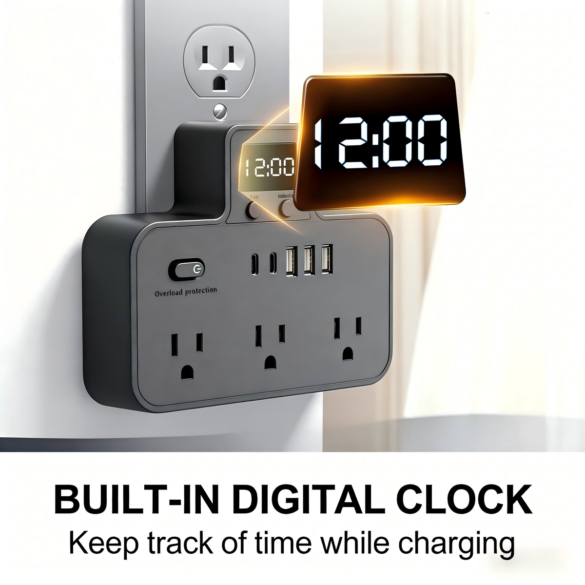 Multi-Port Outlet Extender with USB Ports