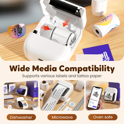 Portable Thermal Printer for Labels & Tattoo Stencils