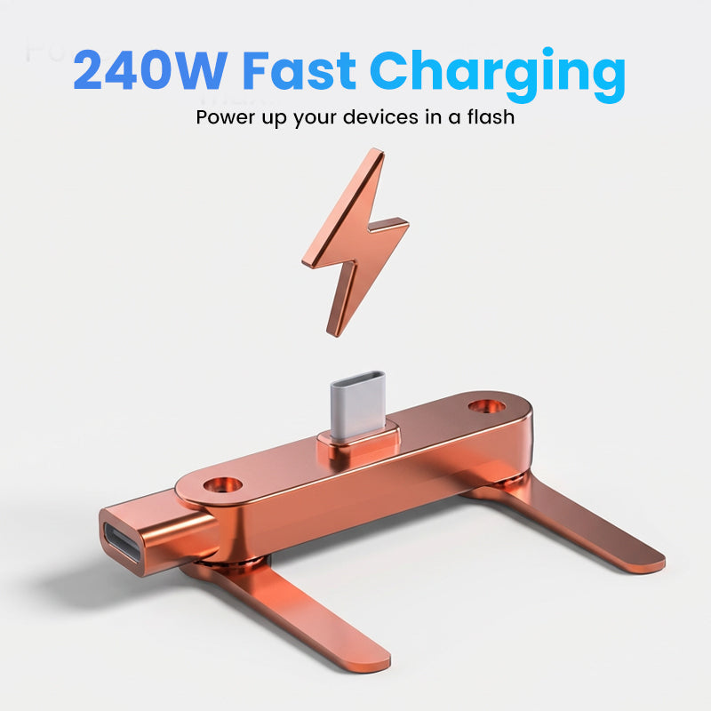 Fast-charging adapter with a 360° foldable phone stand ⚡📱🔄✨