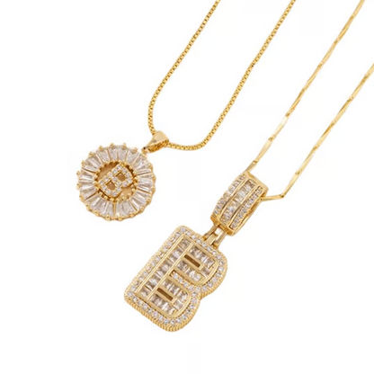 Gold Alphabet Pendant Necklace