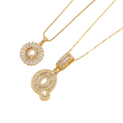 Gold Alphabet Pendant Necklace