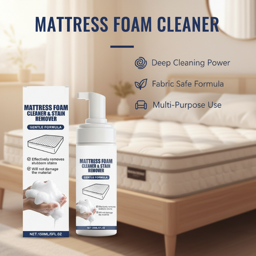 🛏️🧼 Multi-Surface Mattress Foam Cleaner – No-Rinse Stain Removal, Odor Elimination, and Antibacterial Protection – Pay on Delivery ✨✅