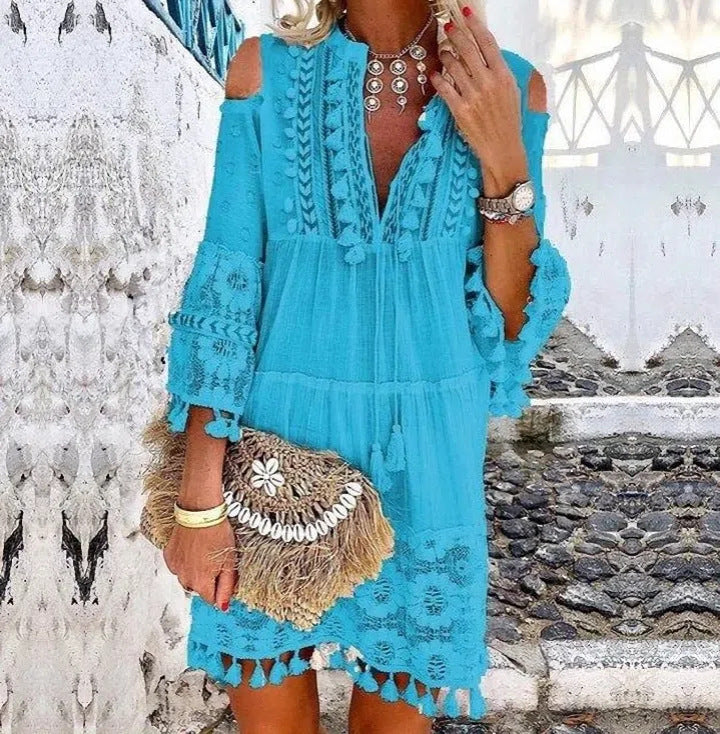 ⏳Limited-time 50% off⏰Women's Loose Cotton Linen Embroidered Dress🌸👗
