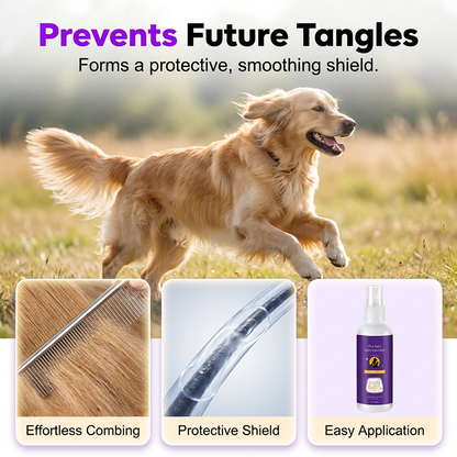 🥳2026 HOT SALE🥳💞50K+ SOLD!🐕💨 50% OFF! Pet Detangling Spray – Smooths knots instantly, plant-based & lick‑safe. Leave‑in, no rinse. Gentle lavender scent. ✨🐈