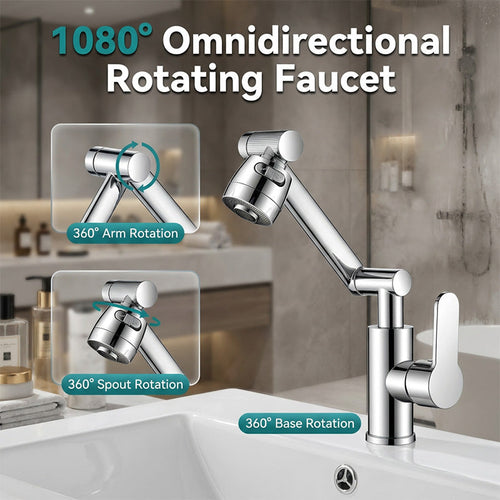 🔥2026 New Upgrade ＆ Hot Sale ＆ 50％ Off🔥360° Rotating Mechanical Arm Faucet – Flexible, Modern & Easy to Use ✨