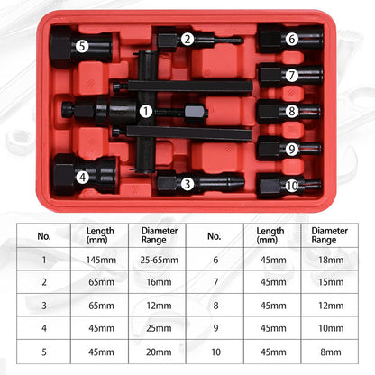 🛠️ 50% OFF NOW!⚙️ 10 PCS Motorcycle Bearing Puller Tool Kit – Heavy Duty & Portable – Mechanic Essential 🏍️