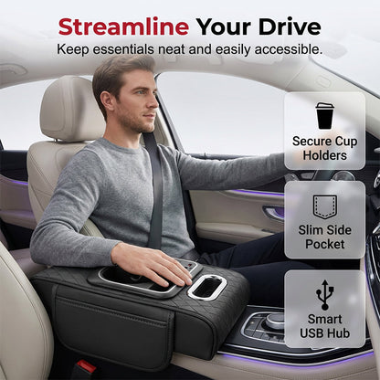 Multifunctional Car Armrest Pad with LED Ambient Light